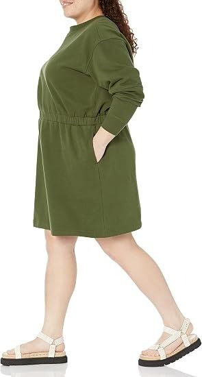 Green Long Sleeve Casual Dress image 2